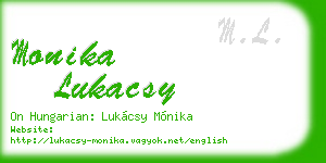 monika lukacsy business card