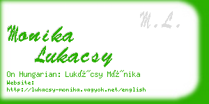 monika lukacsy business card